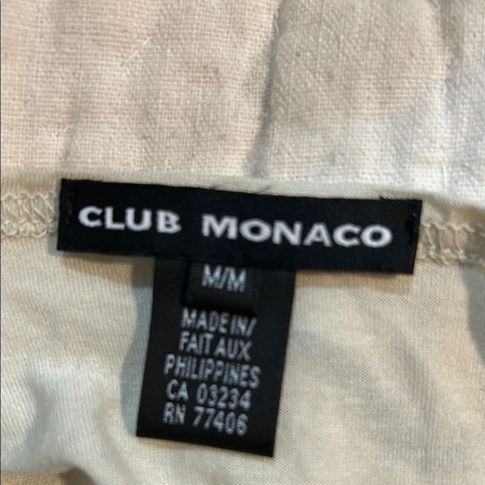 Club Monaco Cream Ruched Tank Top - Picture 4 of 4
